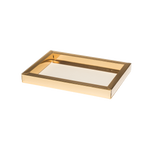 Schachteln mit Trottoirrand und transparentem Deckel, gold