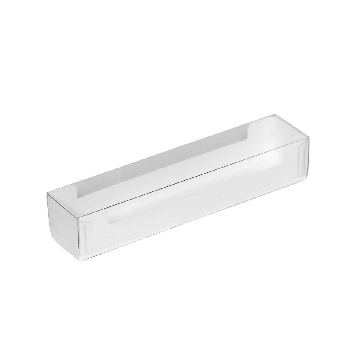 Boîte à couvercle avec fond en carton blanc et couvercle transparent