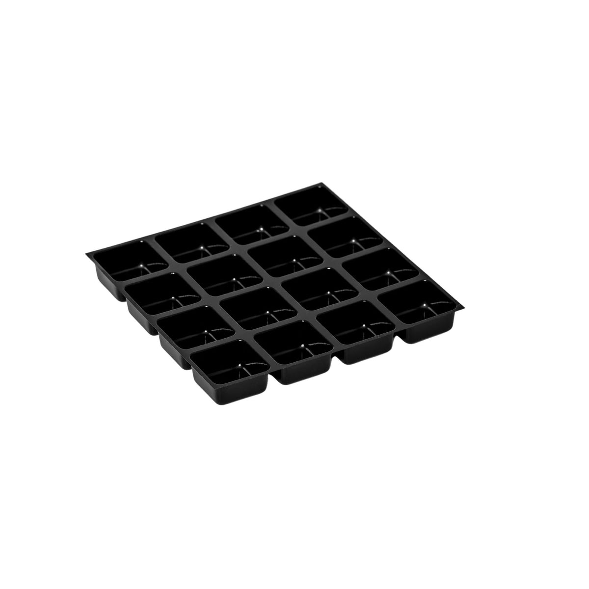 support thermoformé pour pralines assortis, 32/32 mm, noir