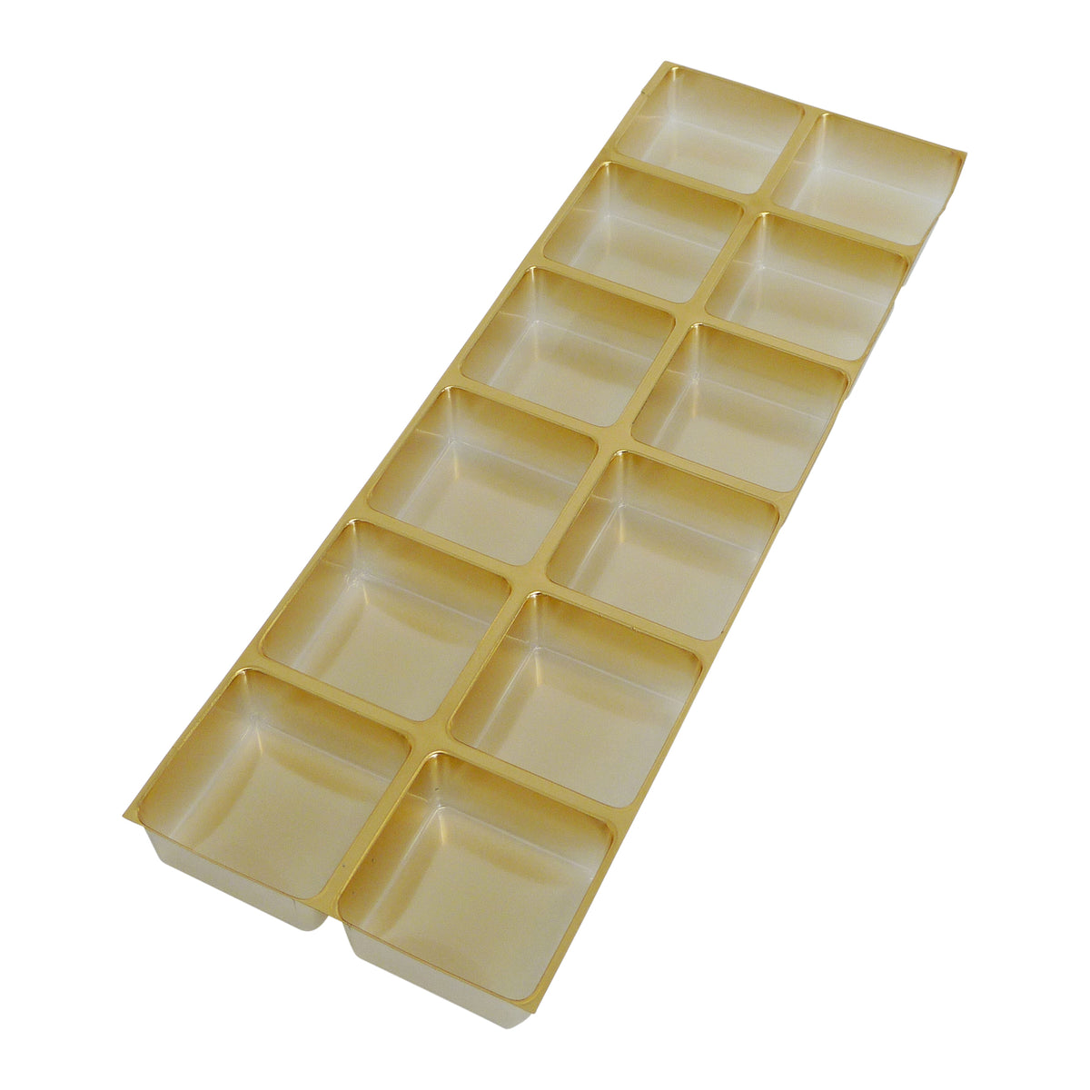 tiefgezogene Einlagen für Pralinen assortiert, 32/32 mm, gold