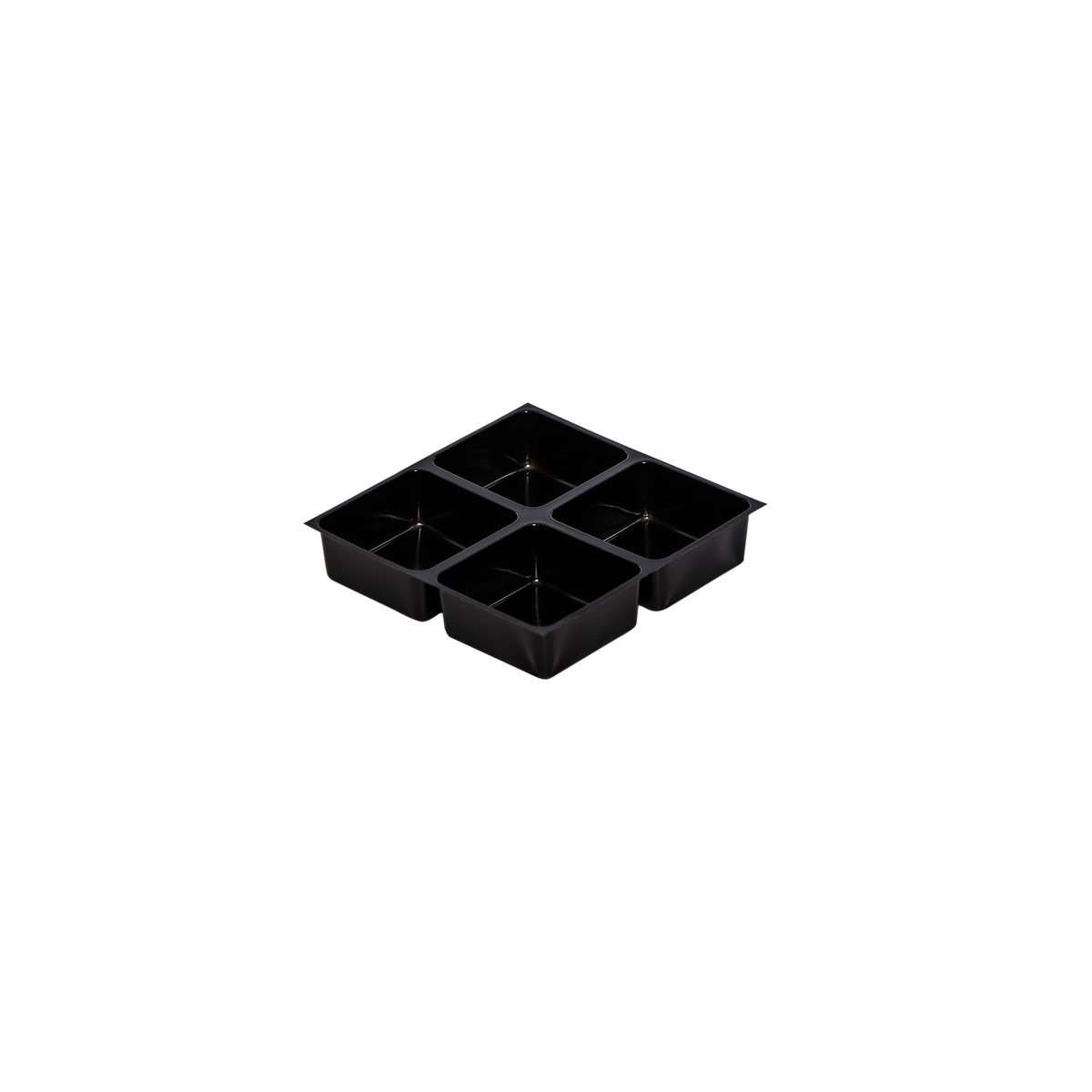 tiefgezogene Einlagen für Pralinen assortiert, 32/32 mm, schwarz