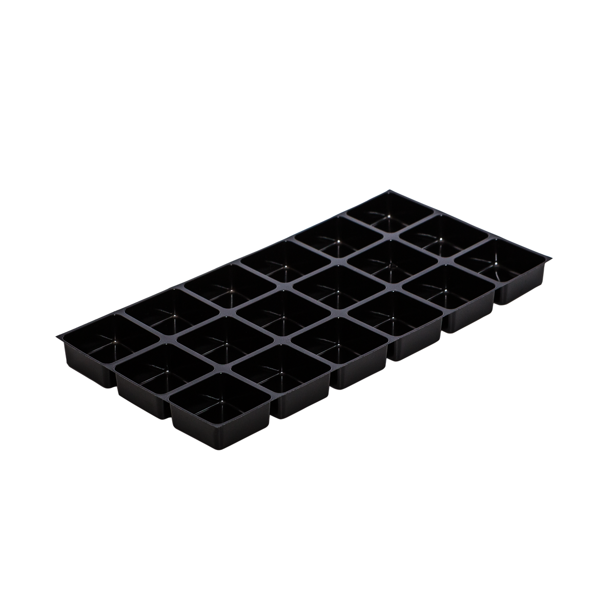 tiefgezogene Einlagen für Pralinen assortiert, 32/32 mm, schwarz