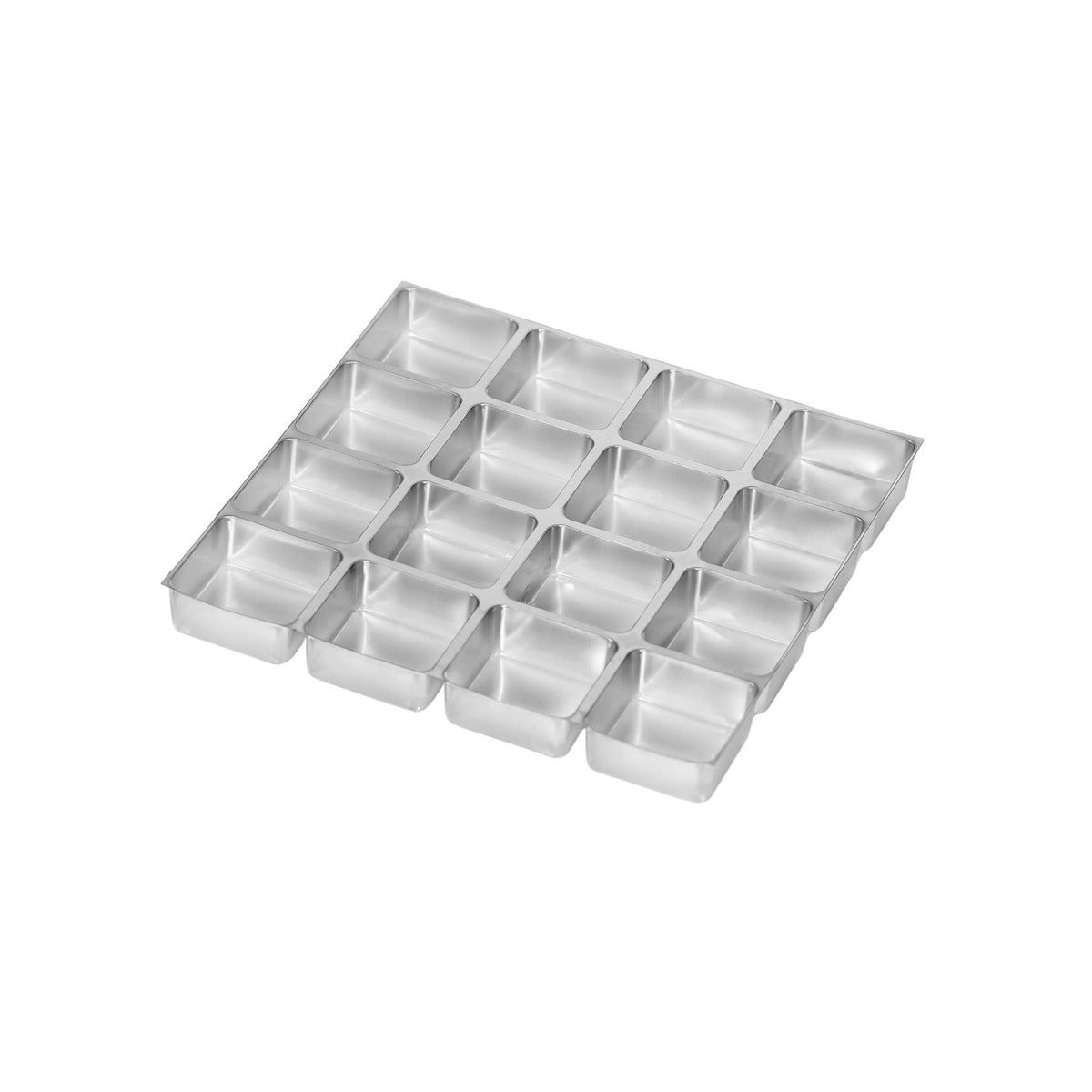support thermoformé pour pralinés assortis, 32/32 mm, argentés