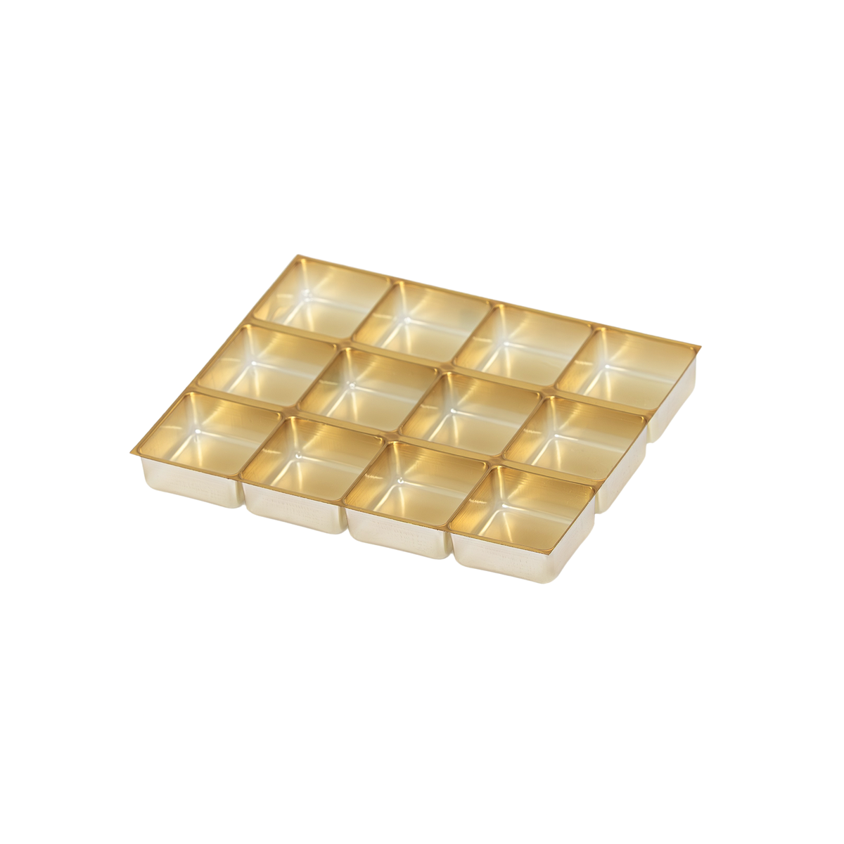 support thermoformé pour pralinés assortis, 32/32 mm, or