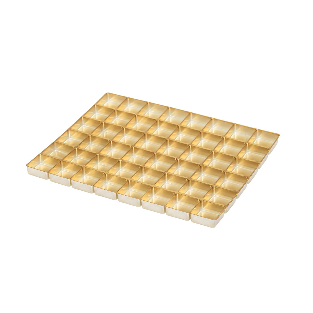 support thermoformé pour pralinés assortis, 32/32 mm, or