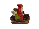 Samichlaus mit Engel auf Motorrad