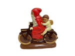 Samichlaus mit Engel auf Motorrad