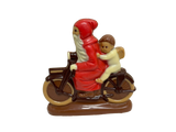 Samichlaus mit Engel auf Motorrad