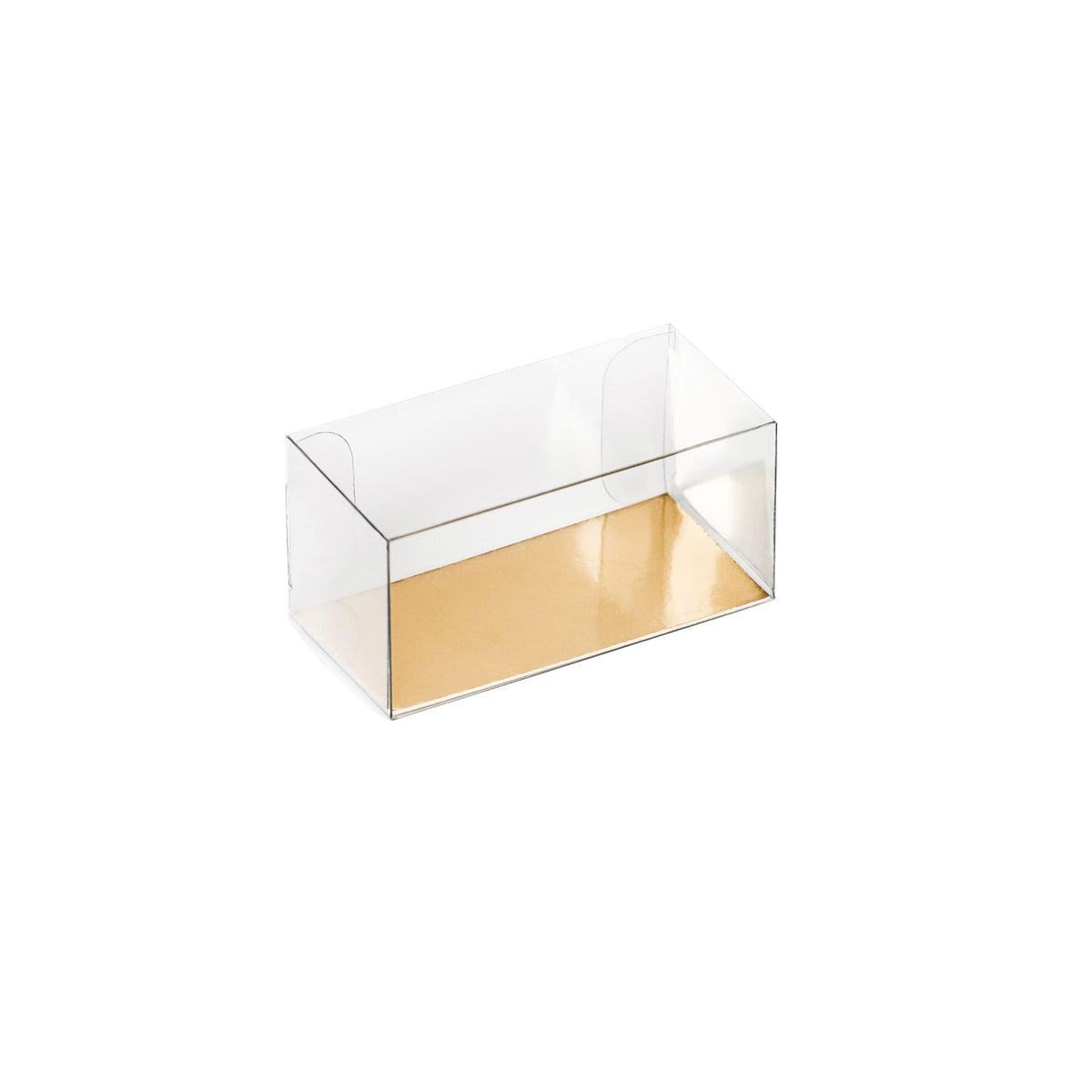Cube Boîte pliante transparente avec carton alu-or