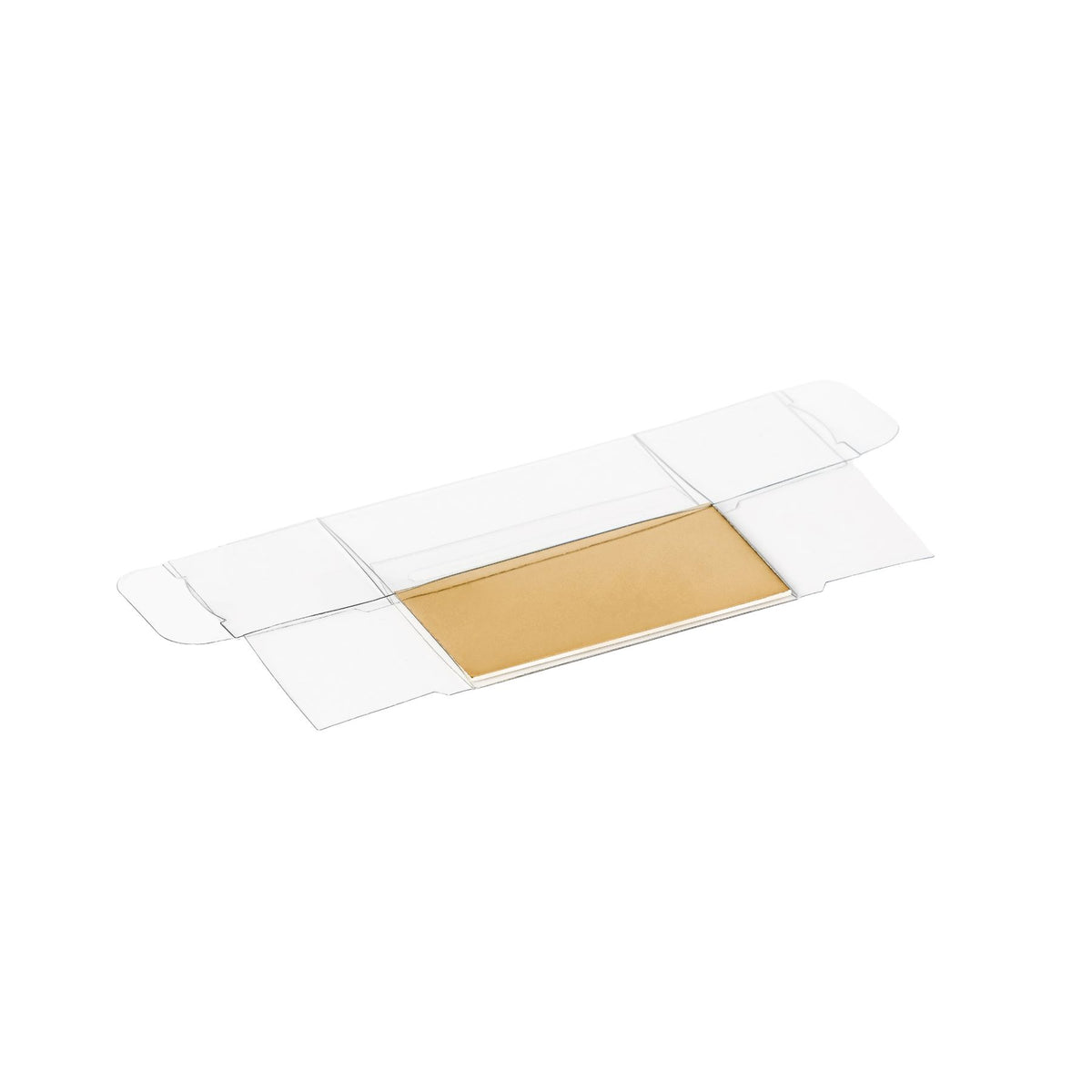 Cube Boîte pliante transparente avec carton alu-or