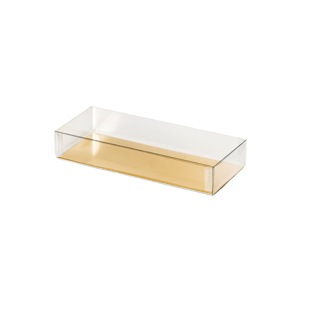 Stulpschachteln transparent inkl. Alu-Goldkarton