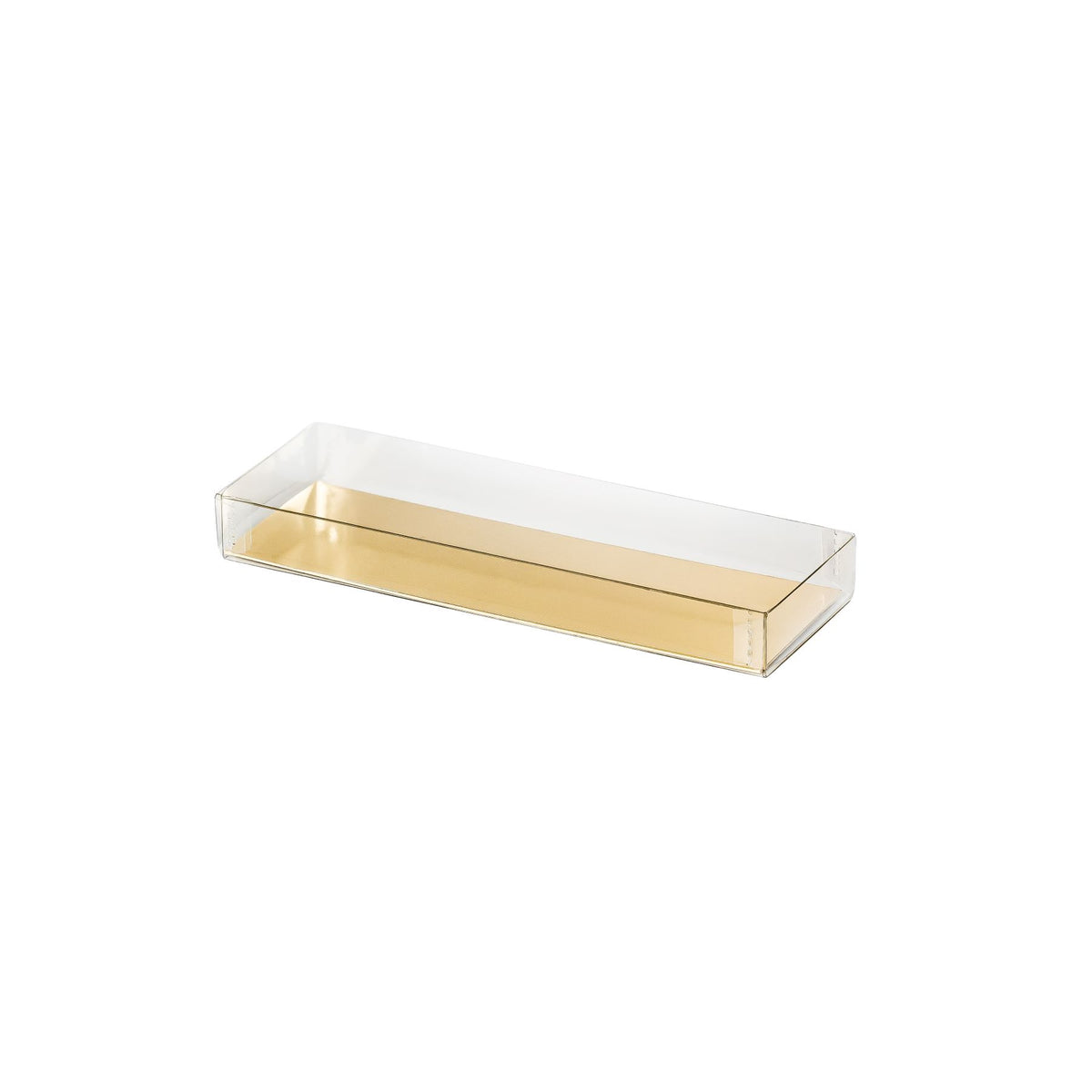 Stulpschachteln transparent inkl. Alu-Goldkarton