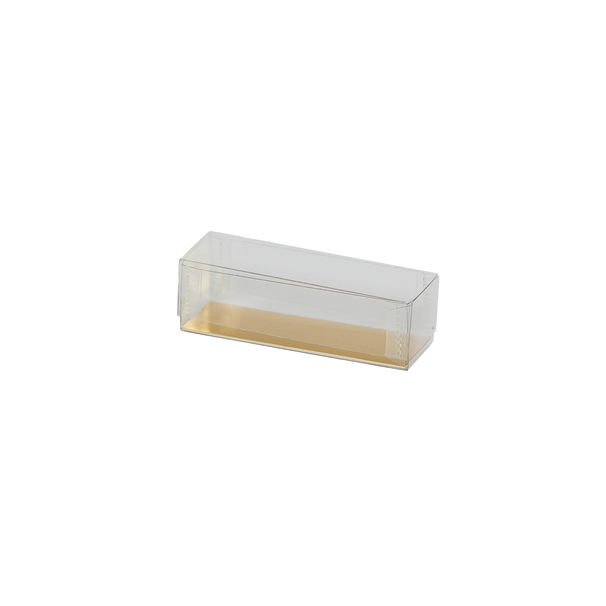 Boîtes à couvercle transparent incl. carton alu-or
