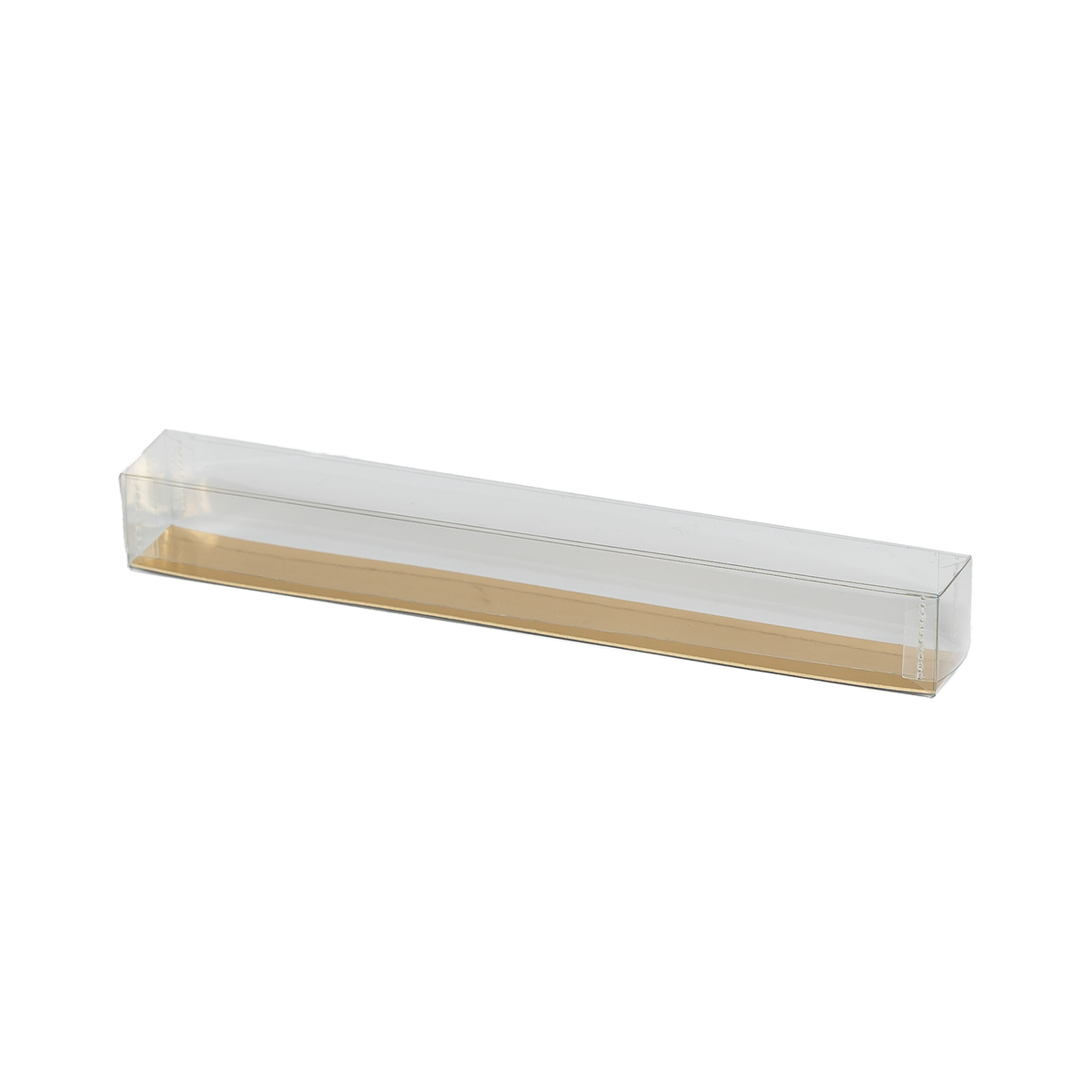 Boîtes à couvercle transparent incl. carton alu-or