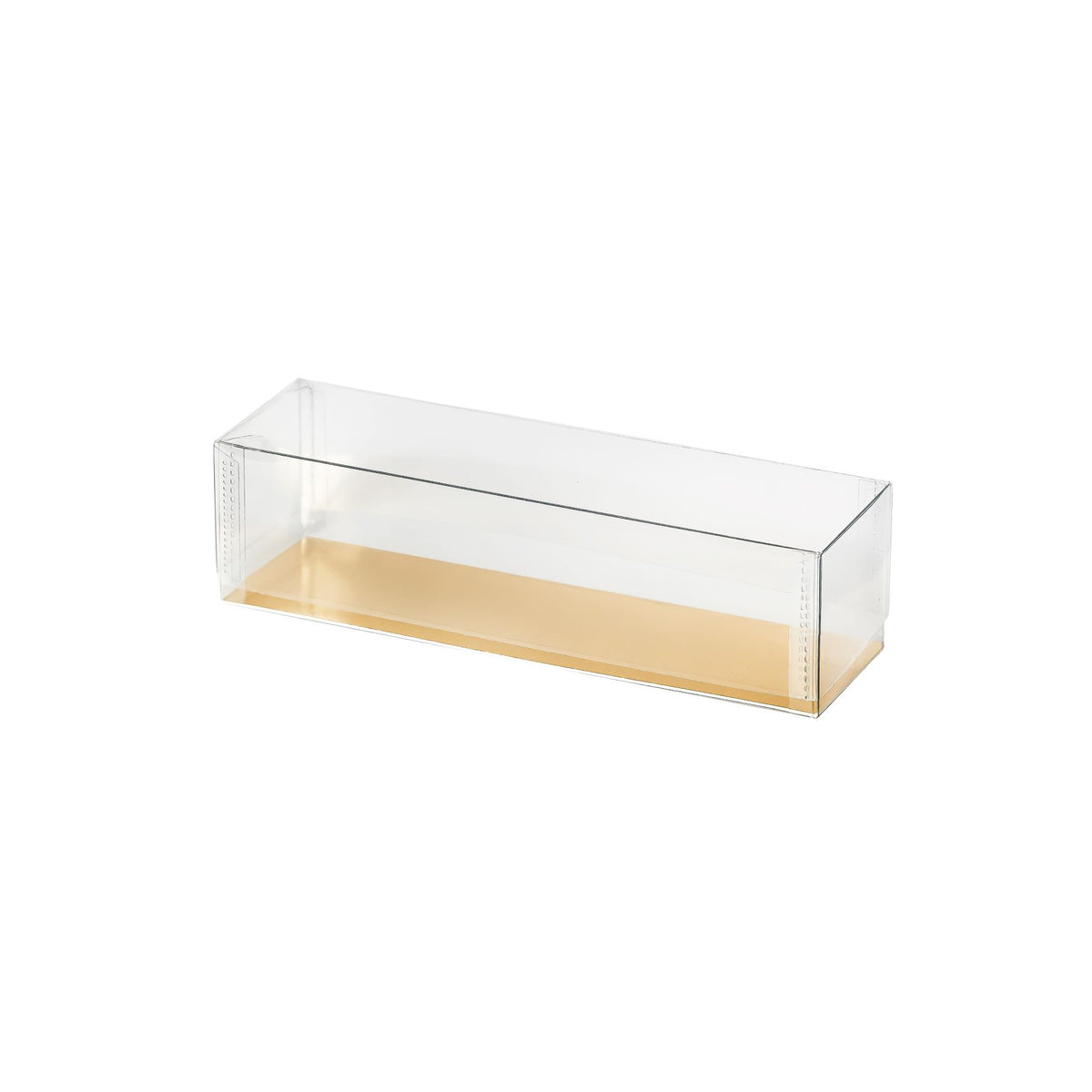 Stulpschachteln transparent inkl. Alu-Goldkarton