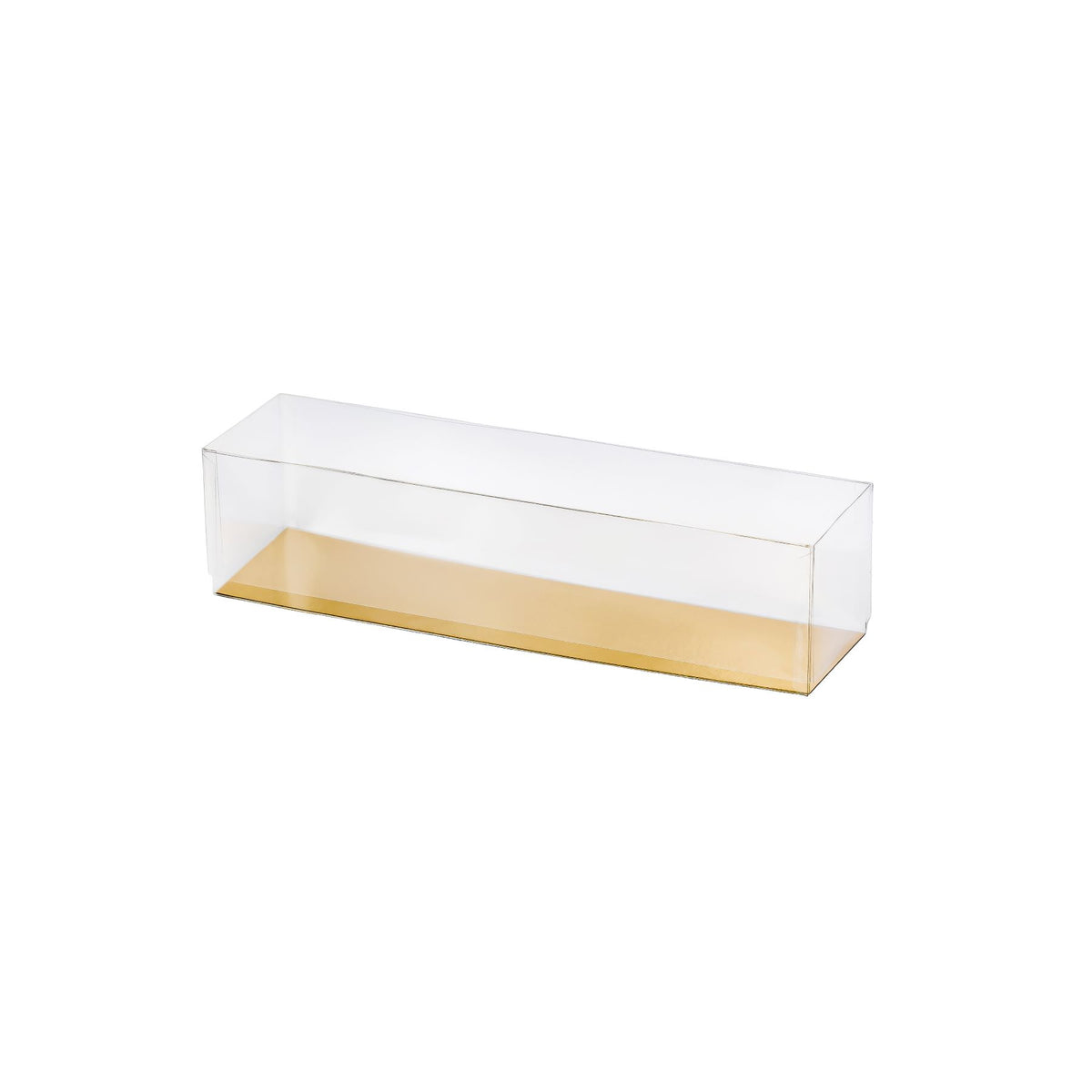 Stulpschachteln transparent inkl. Alu-Goldkarton