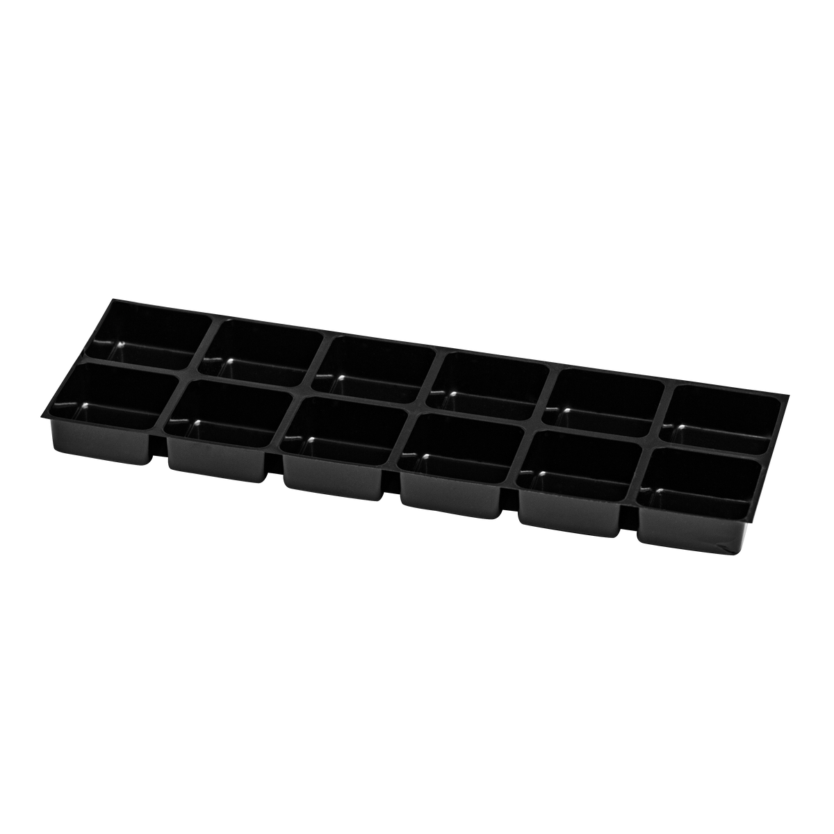 tiefgezogene Einlagen für Pralinen assortiert, 32/32 mm, schwarz