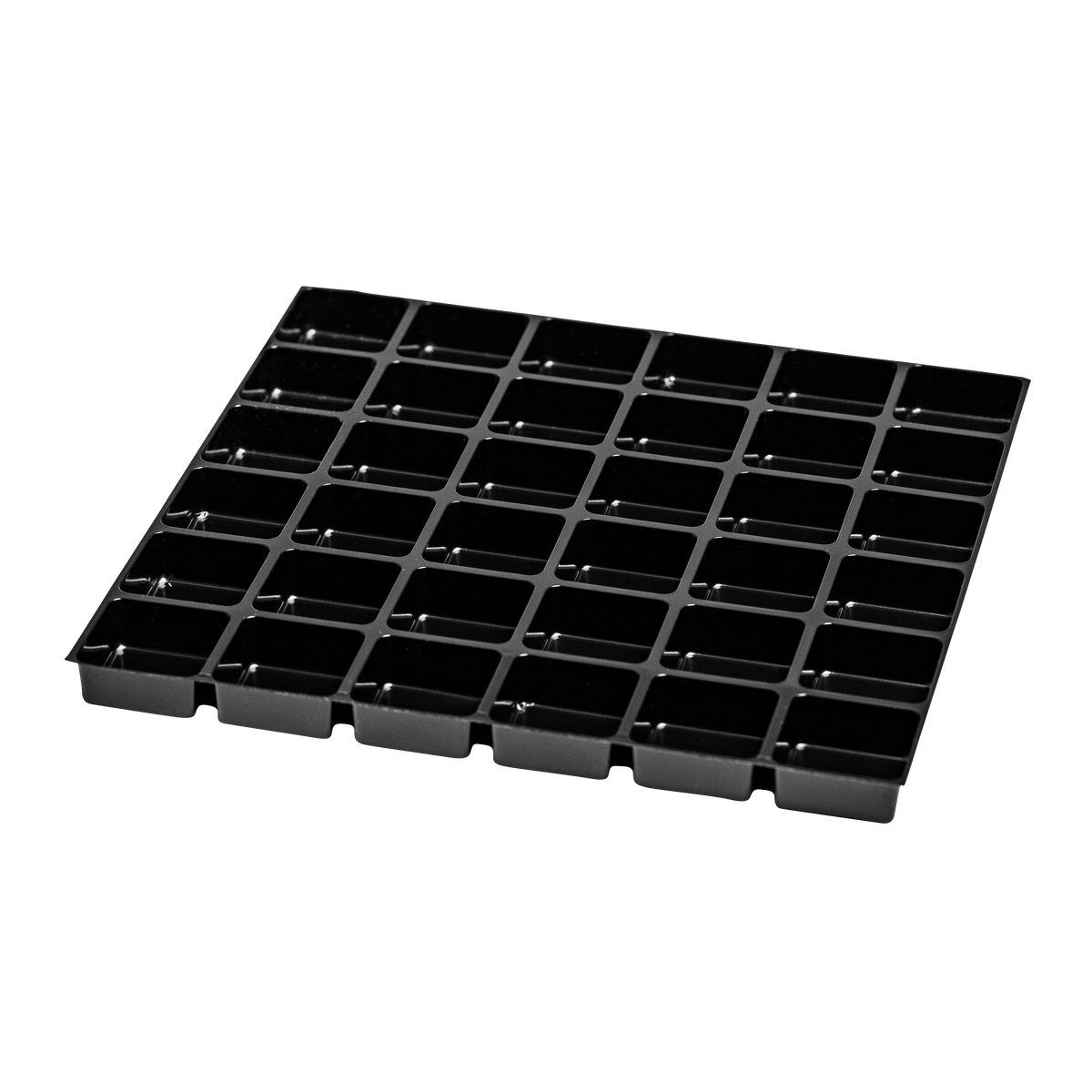 tiefgezogene Einlagen für Pralinen assortiert, 32/32 mm, schwarz