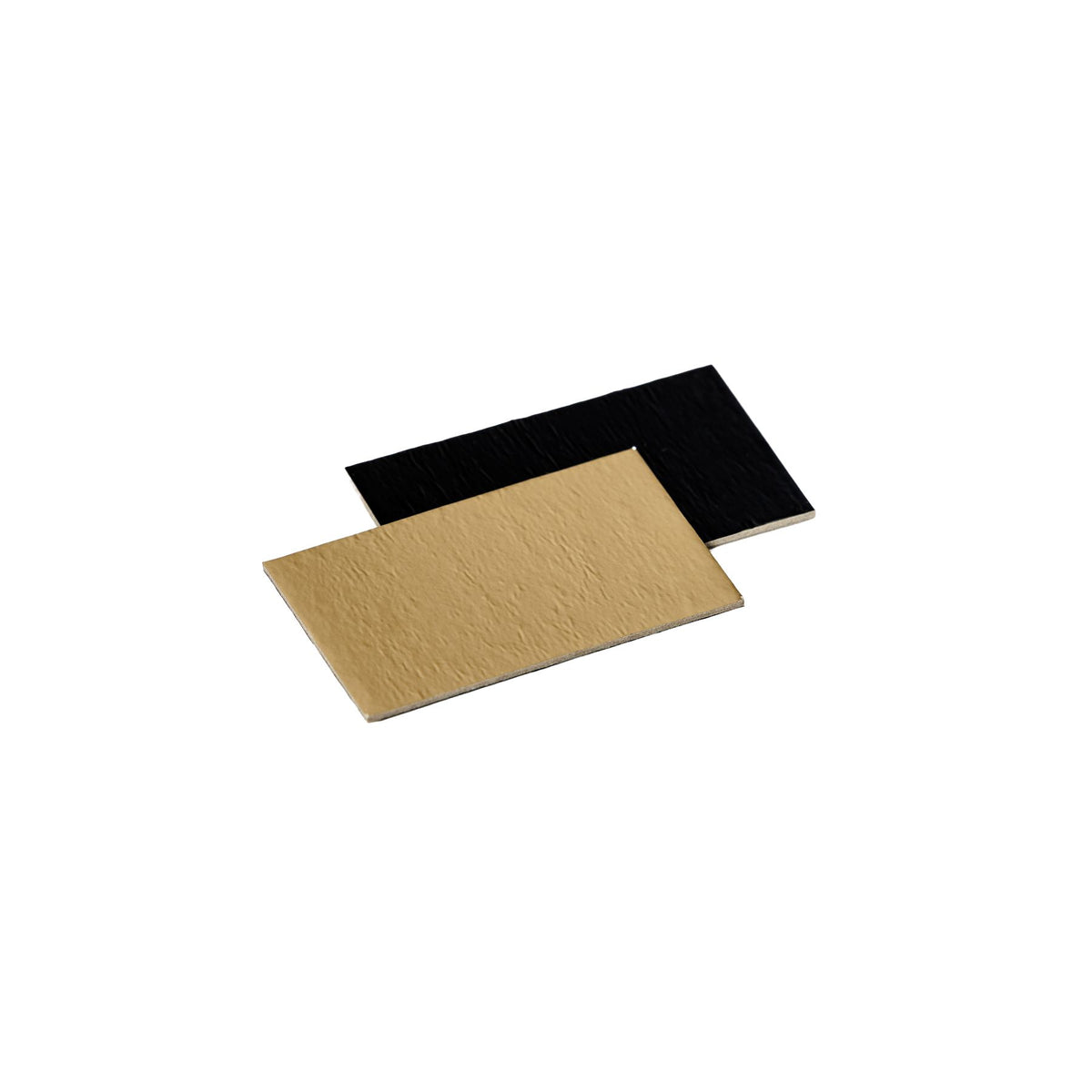 Karton Schwarz/ Gold für Klotzbodenbeutel transparent