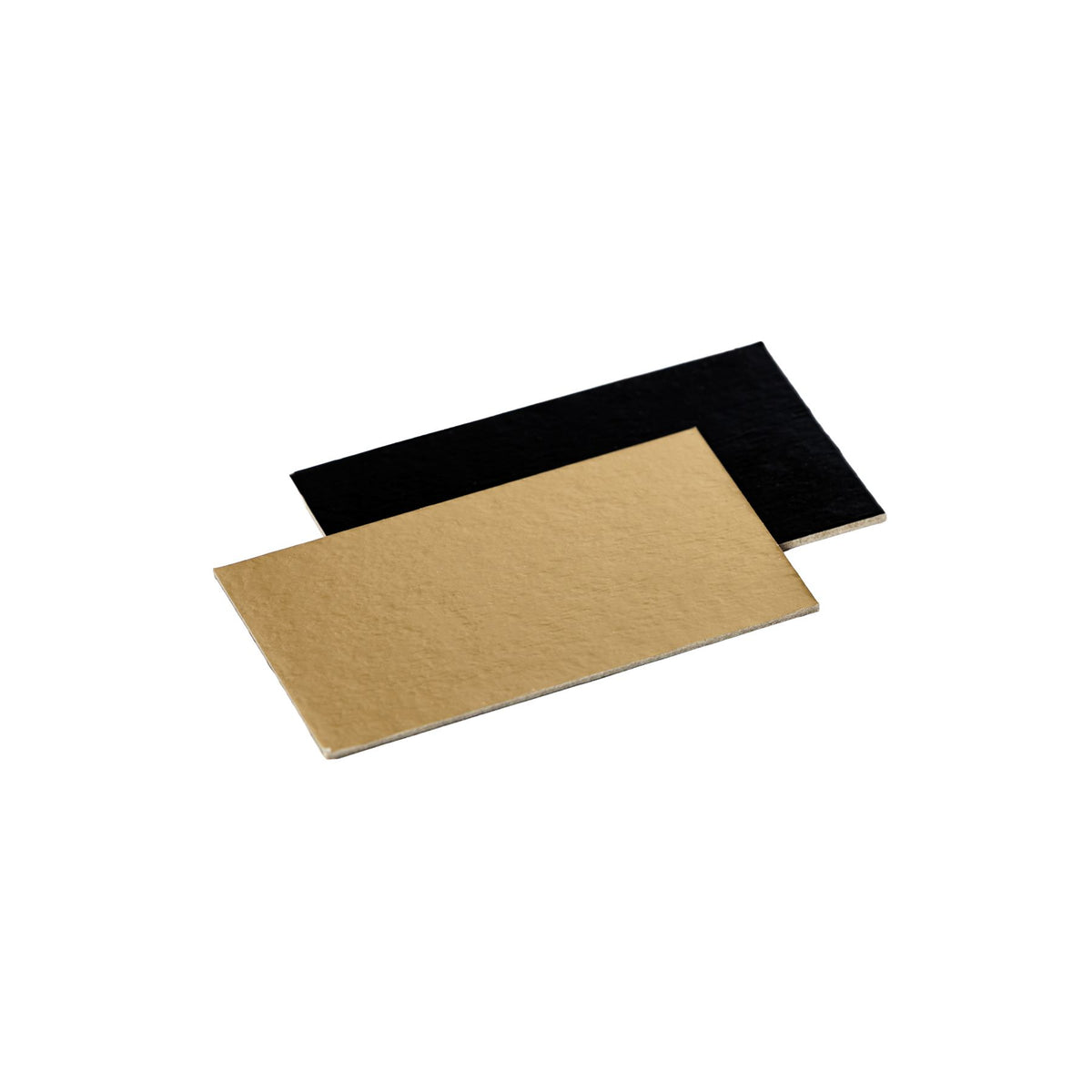 Karton Schwarz/ Gold für Klotzbodenbeutel transparent