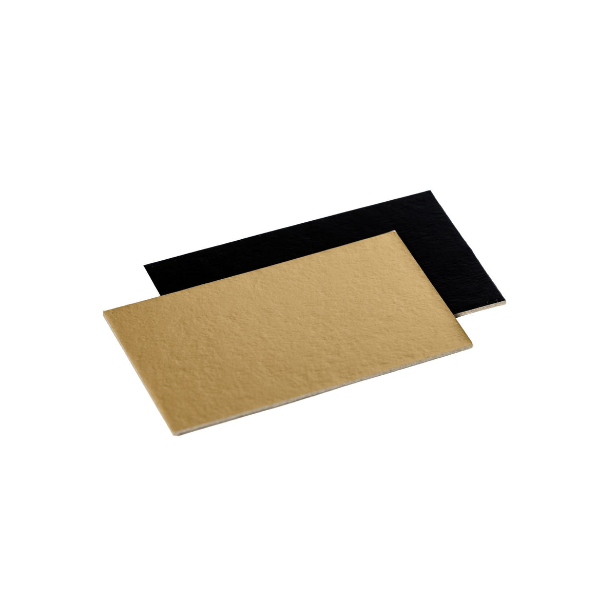 Karton Schwarz/ Gold für Klotzbodenbeutel transparent