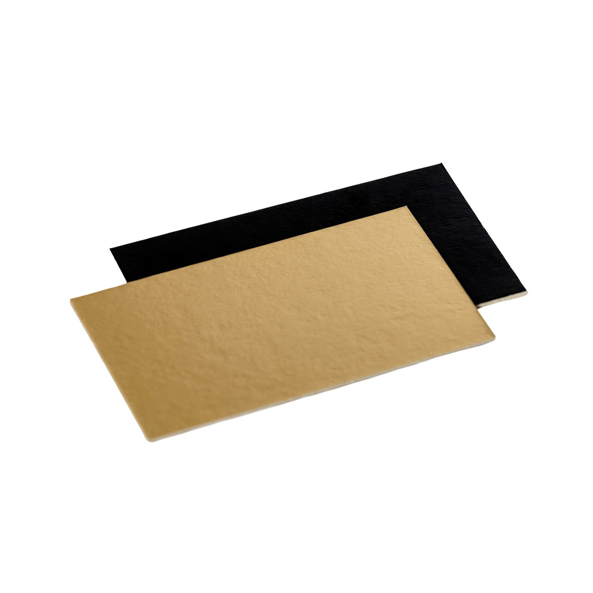Karton Schwarz/ Gold für Klotzbodenbeutel transparent