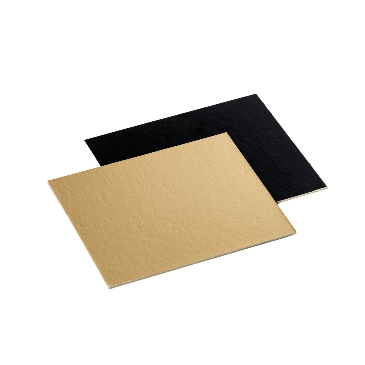 Karton Schwarz/ Gold für Klotzbodenbeutel transparent