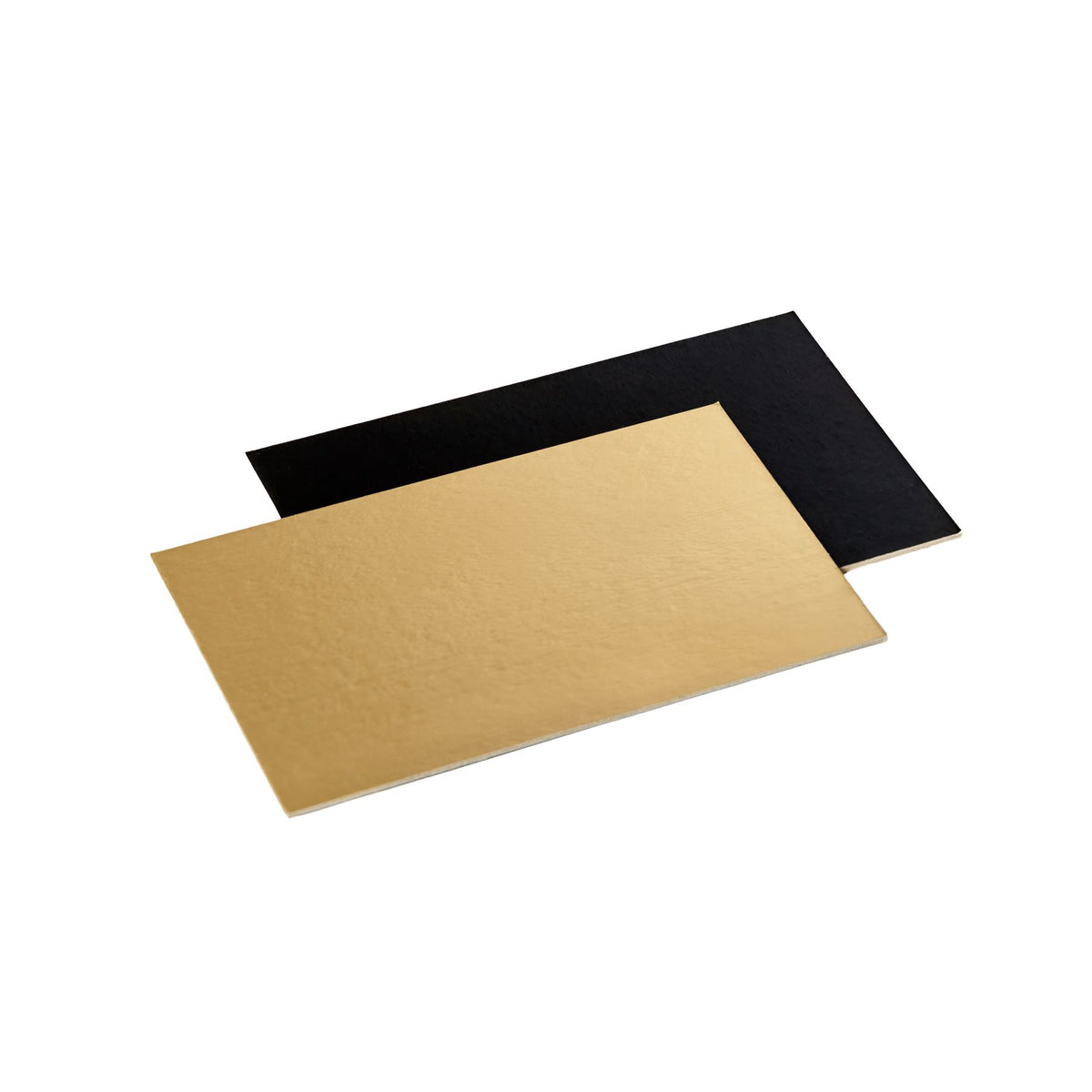 Karton Schwarz/ Gold für Klotzbodenbeutel transparent