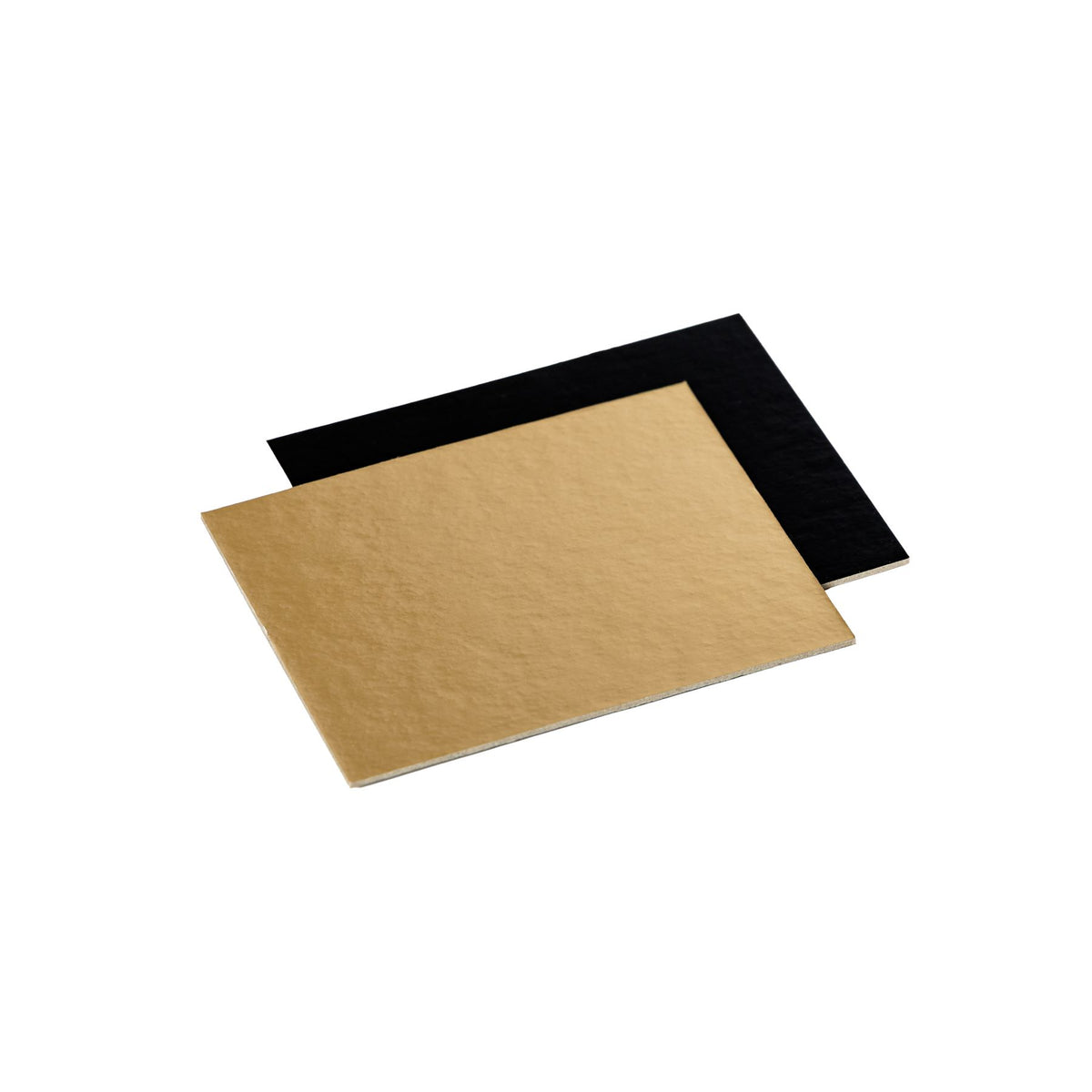 Karton Schwarz/ Gold für Klotzbodenbeutel transparent