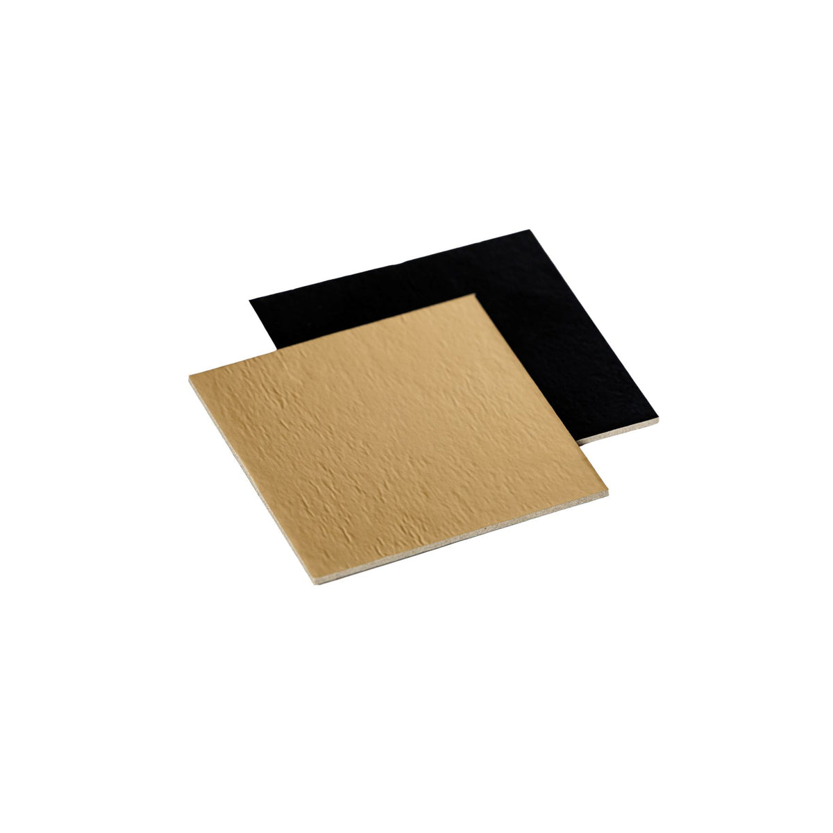 Karton Schwarz/ Gold für Klotzbodenbeutel transparent