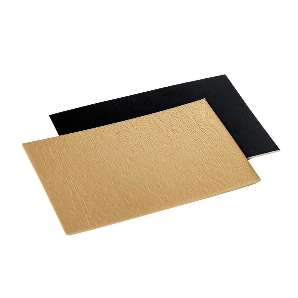 Karton Schwarz/ Gold für Klotzbodenbeutel transparent