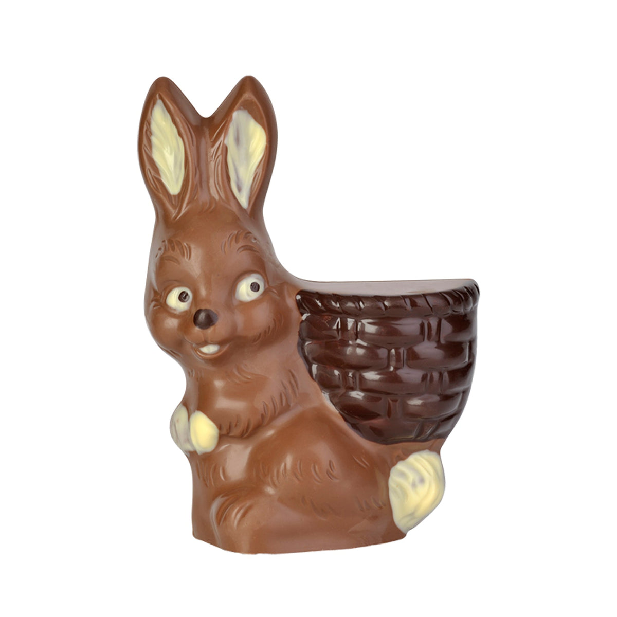 Lapin assis avec panier, double-moule