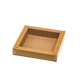 Schachtel mit Trottoirrand und transparentem Deckel, kraft