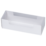Stulpschachtel mit weissem Kartonboden und transparentem Deckel