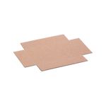 Découpes en carton KRAFT pour sachets transparents à fond carré